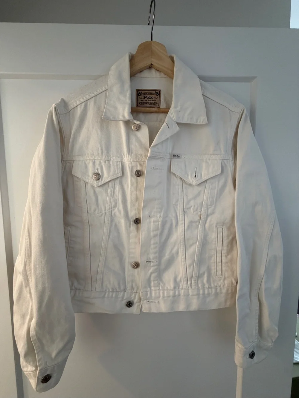 Ralph Lauren Polo White Denim Jean Jacket - Picture 3 of 3